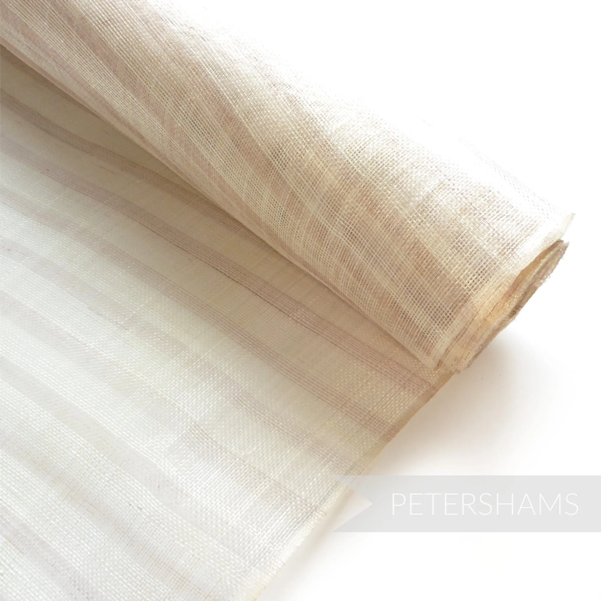 Woven Stripe Sinamay Fabric - 1/2 metre